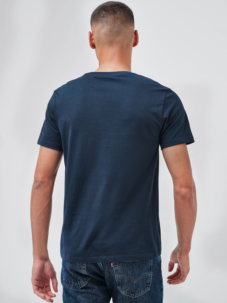 Levi's® Navy Blue Standard Housemark 100% Cotton T-Shirt - Image 2 of 8