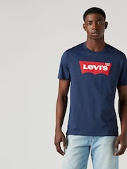 Levi's® Navy Blue Standard Housemark 100% Cotton T-Shirt - Image 4 of 8