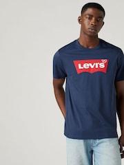 Levi's® Navy Blue Standard Housemark 100% Cotton T-Shirt - Image 7 of 8