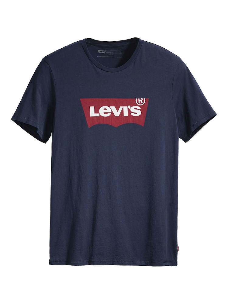 Levi's® Navy Blue Standard Housemark 100% Cotton T-Shirt - Image 8 of 8