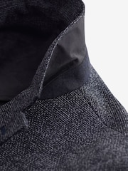 Navy Blue Slim Fit Nova Fides Italian Textured Cotton Blend Blazer - Image 11 of 11
