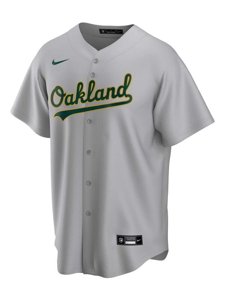 Nike Grey Oakland Athletics Official Replica Road Jersey - Image 2 of 3