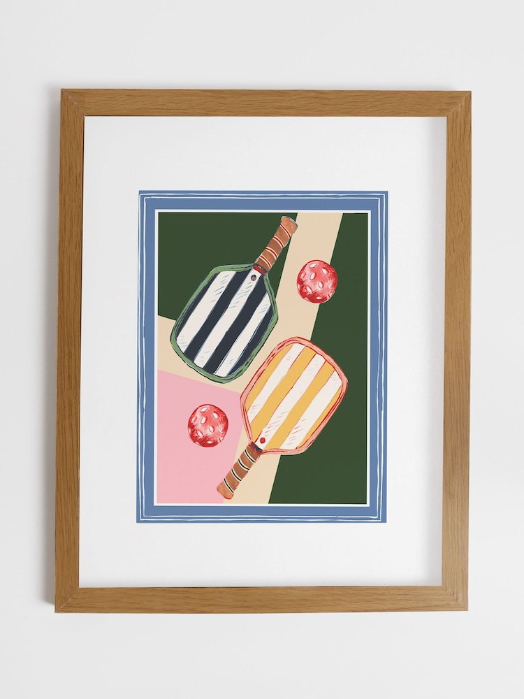 Joules Multi Courtside Collective Wood Mounted Framed Print Wall Art - Image 2 of 4 Joules Multi Courtside Collective Wood Mounted Framed Print Wall Art - Image 2 of 4
