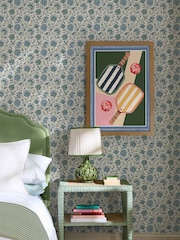 Joules Multi Courtside Collective Wood Mounted Framed Print Wall Art - Image 3 of 4
