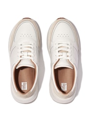 FitFlop F-Mode Leather Suede Flatform Trainers - Image 3 of 4