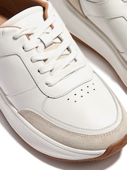 FitFlop F-Mode Leather Suede Flatform Trainers - Image 4 of 4