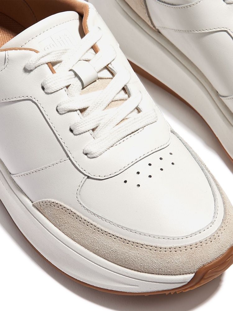 FitFlop F-Mode Leather Suede Flatform Trainers - Image 4 of 4