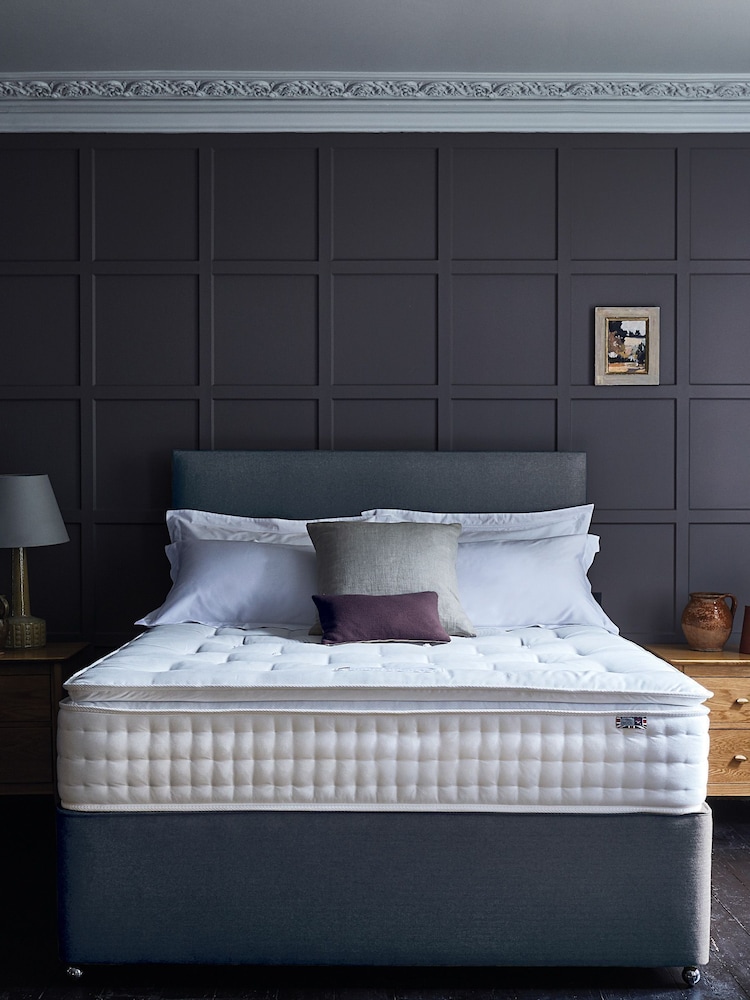 Sleepeezee Charcoal Ashdown 2400 Mattress and 2 Drawer Divan Base Bed Set - Image 1 of 4