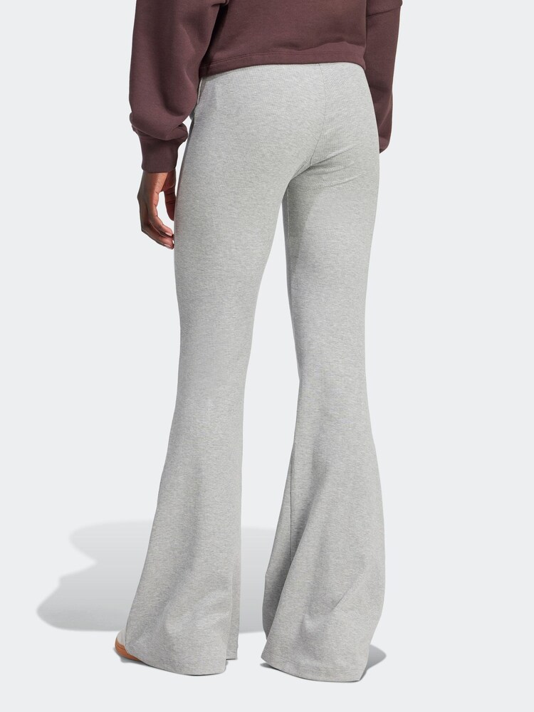 adidas Originals Grey Essentials Rib Flared Leggings - Image 2 of 6