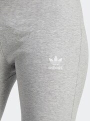adidas Originals Grey Essentials Rib Flared Leggings - Image 4 of 6