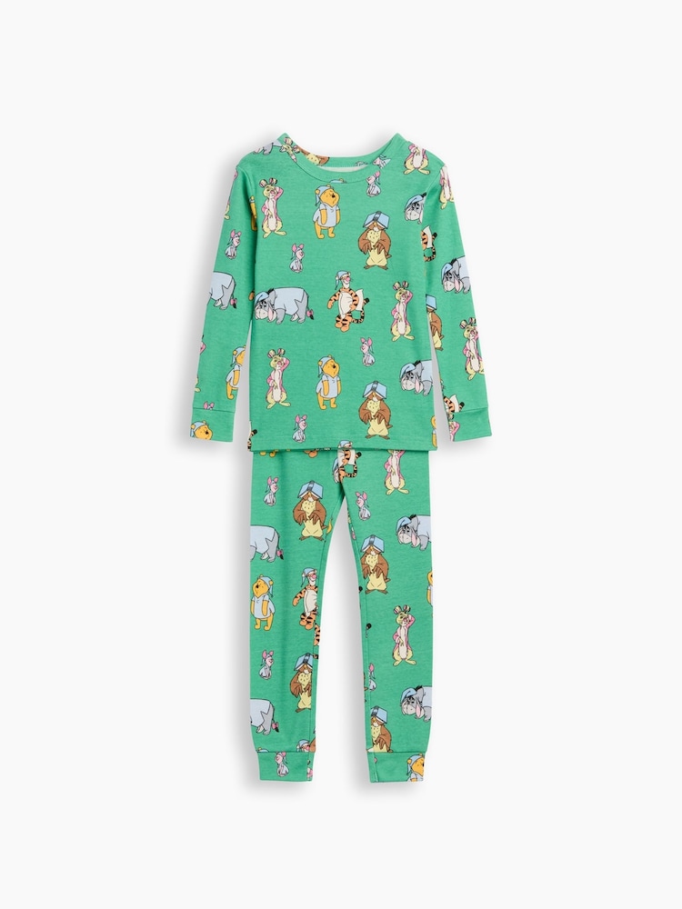 Gap Green Disney Winnie the Pooh Print Pyjamas Set (6mths-5yrs) - Image 1 of 3