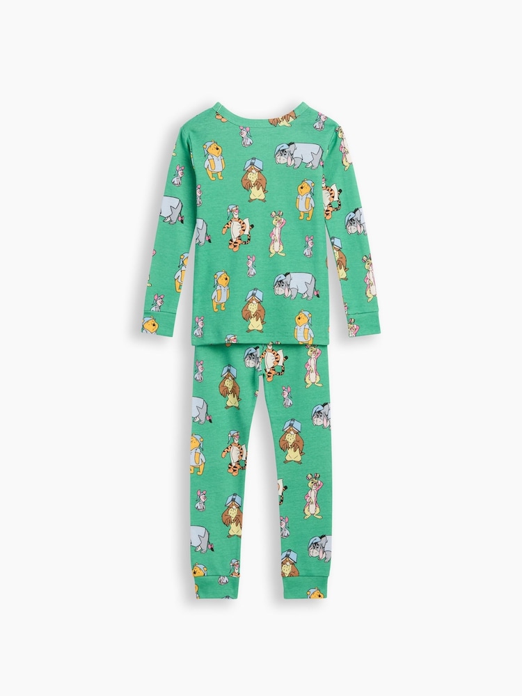 Gap Green Disney Winnie the Pooh Print Pyjamas Set (6mths-5yrs) - Image 2 of 3