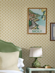 Joules Multi Sunkissed Sicily Wood Mounted Framed Print Wall 43 x 53cm Art - Image 3 of 4