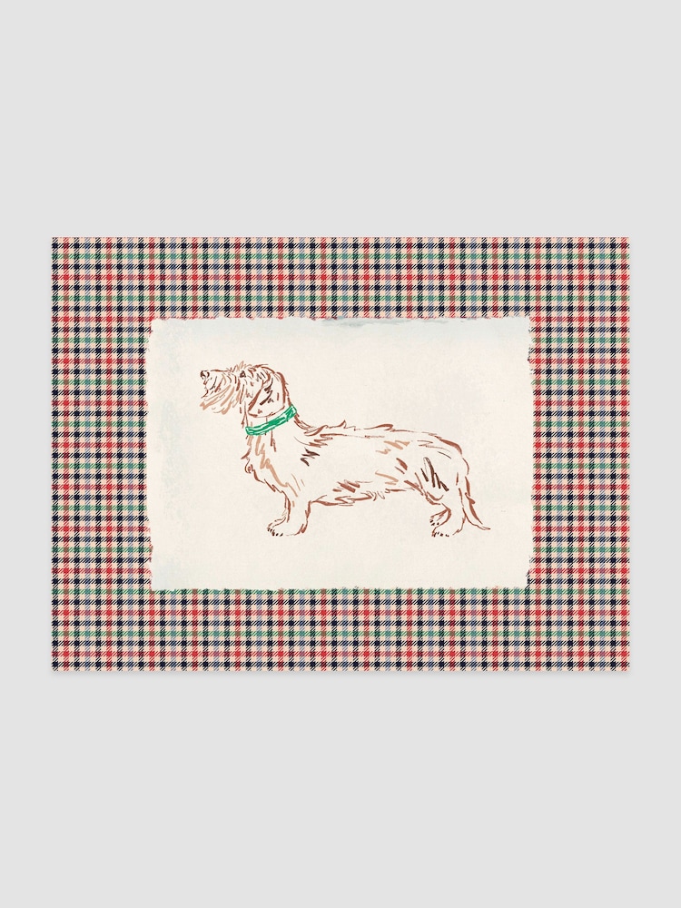 Joules Red Countryside Hound Wood Framed Print Wall Art - Image 1 of 4 Joules Red Countryside Hound Wood Framed Print Wall Art - Image 1 of 4