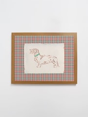 Joules Red Countryside Hound Wood Framed Print Wall Art - Image 2 of 4