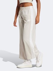 adidas Cream Essentials 3-Stripes Lifestyle Woven Parachute Tracksuit Bottoms - Image 1 of 6