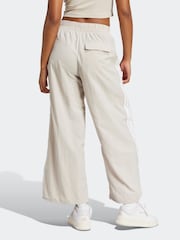 adidas Cream Essentials 3-Stripes Lifestyle Woven Parachute Tracksuit Bottoms - Image 2 of 6