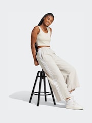 adidas Cream Essentials 3-Stripes Lifestyle Woven Parachute Tracksuit Bottoms - Image 3 of 6