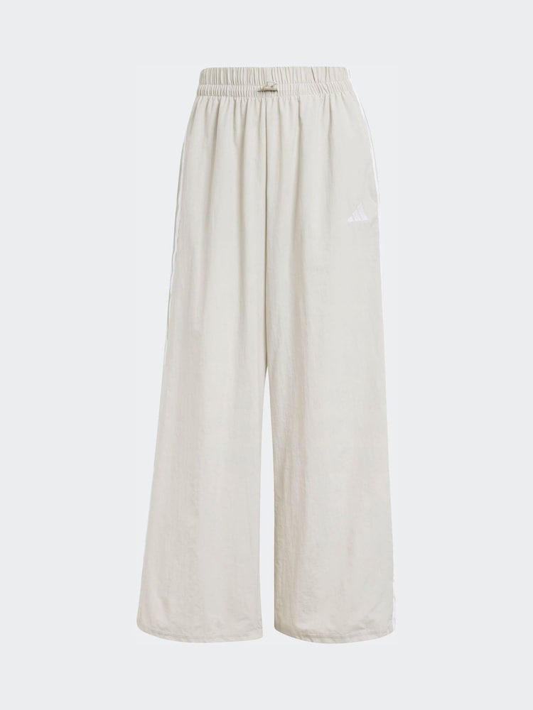 adidas Cream Essentials 3-Stripes Lifestyle Woven Parachute Tracksuit Bottoms - Image 6 of 6 adidas Cream Essentials 3-Stripes Lifestyle Woven Parachute Tracksuit Bottoms - Image 6 of 6