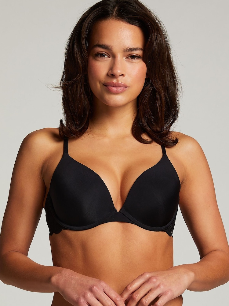 Hunkemöller Black Angie Acolchado Underwired Push-Up Bra - Imagen 1 de 6 Hunkemöller Black Angie Acolchado Underwired Push-Up Bra - Imagen 1 de 6