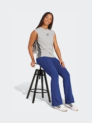 adidas Blue Essentials Small Logo Flared Leggings - Image 3 of 6