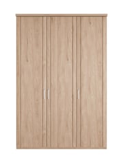 Wiemann Holm Oak Torquay Wood Semi Fitted Triple Wardrobe - Image 3 of 4