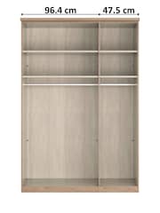 Wiemann Holm Oak Torquay Wood Semi Fitted Triple Wardrobe - Image 4 of 4