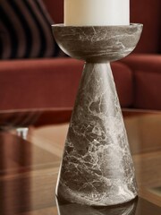 Natural Marble Effect Pillar Candle Holder - Image 3 of 5