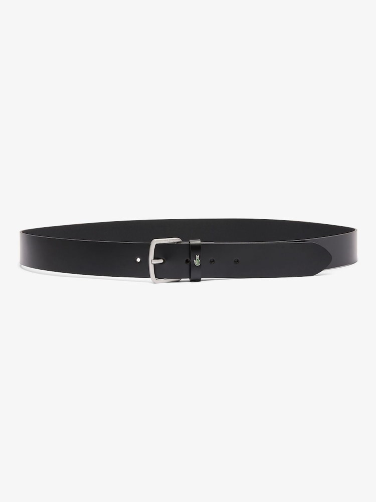 Lacoste Black Smooth Leather Belt - Image 2 of 3 Lacoste Black Smooth Leather Belt - Image 2 of 3