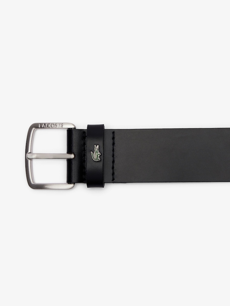 Lacoste Black Smooth Leather Belt - Image 3 of 3 Lacoste Black Smooth Leather Belt - Image 3 of 3