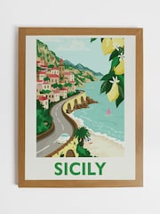 Joules Multi Sunkissed Sicily Wood Framed Print Wall 43 x 53cm Art - Image 3 of 4