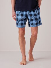 Blue/Navy Marvel Pyjama Shorts - Image 1 of 7