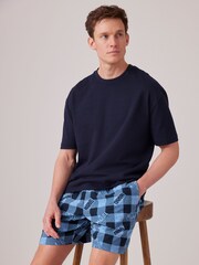 Blue/Navy Marvel Pyjama Shorts - Image 4 of 7