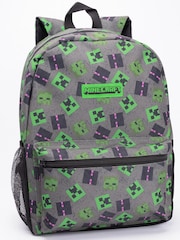 Vanilla Underground Grey Minecraft Boys Creeper 4 Piece Backpack Set - Image 3 of 5