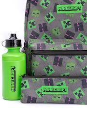 Vanilla Underground Grey Minecraft Boys Creeper 4 Piece Backpack Set - Image 4 of 5