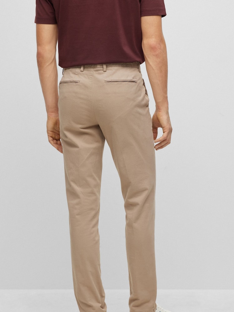 BOSS Natural Slim Fit Stretch Cotton Gabardine Chinos - Image 2 of 5 BOSS Natural Slim Fit Stretch Cotton Gabardine Chinos - Image 2 of 5