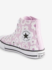 Converse Purple Floral Textured Chuck Taylor Junior Trainers - Image 12 of 12