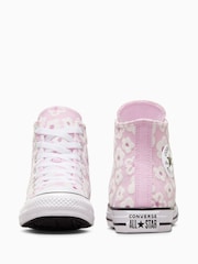 Converse Purple Floral Textured Chuck Taylor Junior Trainers - Image 7 of 12