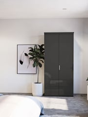 Wiemann Peyton Graphite Glass Semi Fitted Double Wardrobe - Image 1 of 6