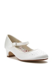 Rainbow Club Cream Kids Verity Satin Bridesmaid Shoes - Image 2 of 5