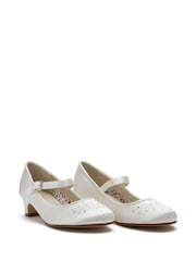 Rainbow Club Cream Kids Verity Satin Bridesmaid Shoes - Image 3 of 5
