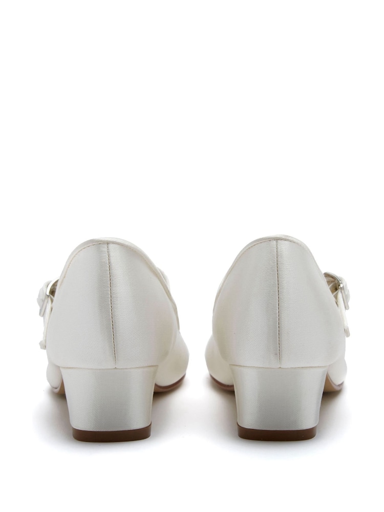 Rainbow Club Cream Kids Verity Satin Bridesmaid Shoes - Image 4 of 5