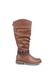 Pavers Brown Pavers Buckle Detail Smart Black Boots - Image 1 of 5