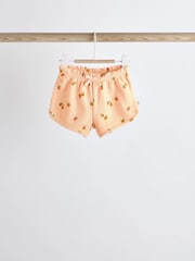 Fluro Green/ Orange Floral 2 Pack Baby T-Shirts and Shorts Set - Image 10 of 16