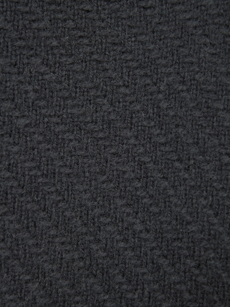 Reiss Anthracite Grey Tempo 9-14 yrs Slim Fit Knitted Half-Zip Funnel Neck Jumper - Image 5 of 5