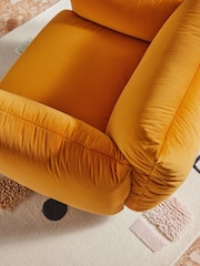 MADE.COM Honey Yellow Velvet Jude Accent Chair - Image 3 of 5
