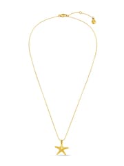 Orelia Luxe Gold Tone Waterproof Luxe Starfish Charm Necklace - Image 1 of 4