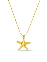 Orelia Luxe Gold Tone Waterproof Luxe Starfish Charm Necklace - Image 2 of 4