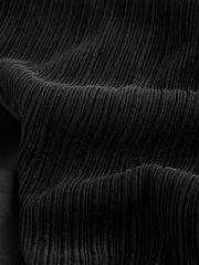 Schwarz gerippt - Bikinihose mit hohem Beinausschnitt - Image 5 of 5