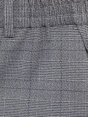 Light Grey Slim Fit Check Trousers With Elasticated Waist - Image 3 of 4